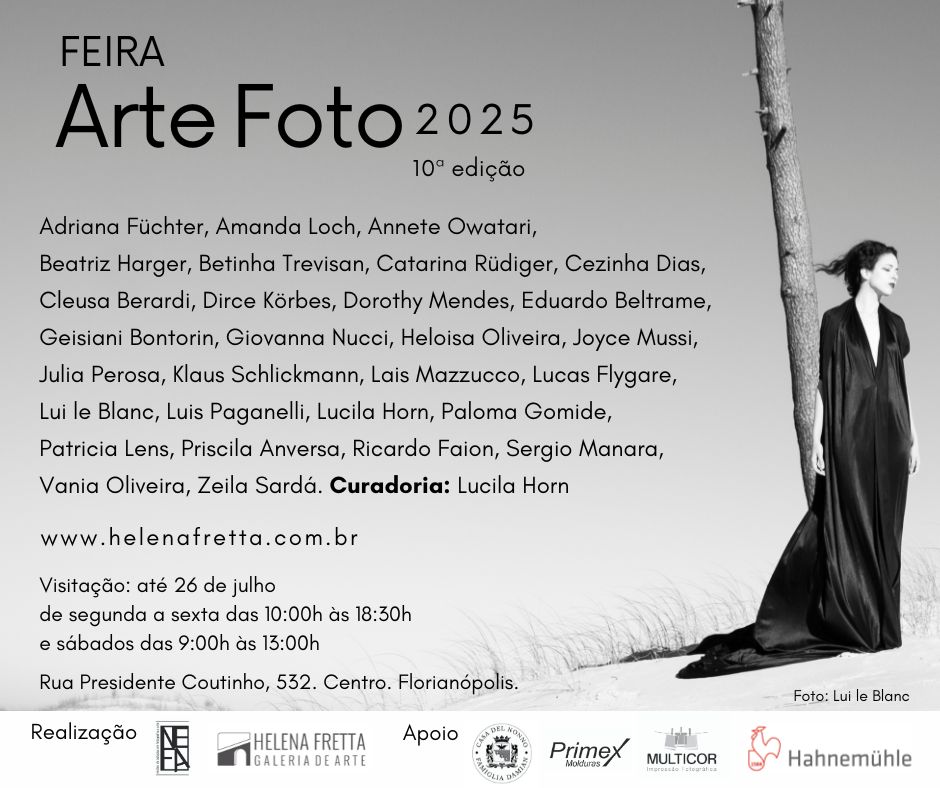 Convite com nome dos artistas
